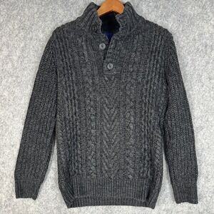 Superdry Sweater Men S Grey JPN Jumper Fisherman Knit Wool Blend M61020DP